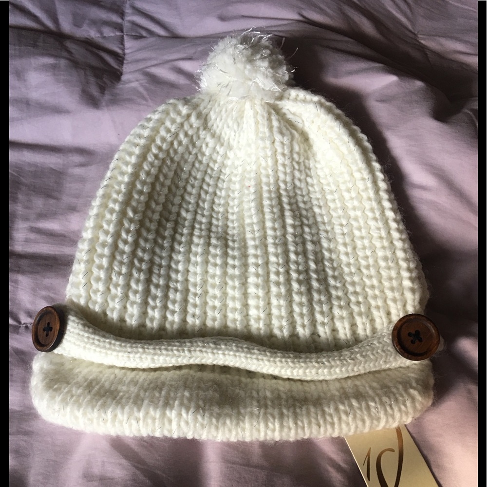 Ivory knit cap